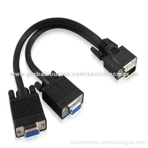 30cm 1 to 2 Splitters VGA Cable, Provides Combination of Quality and Performance